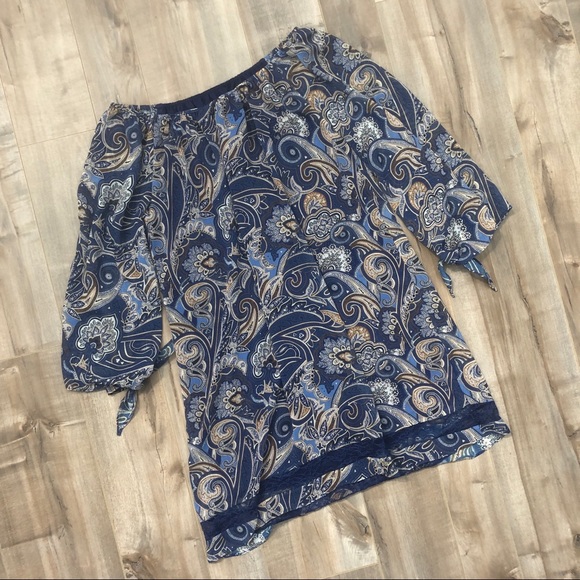 Alice + Olivia Cari blue mosaic paisley dress - Picture 2 of 7